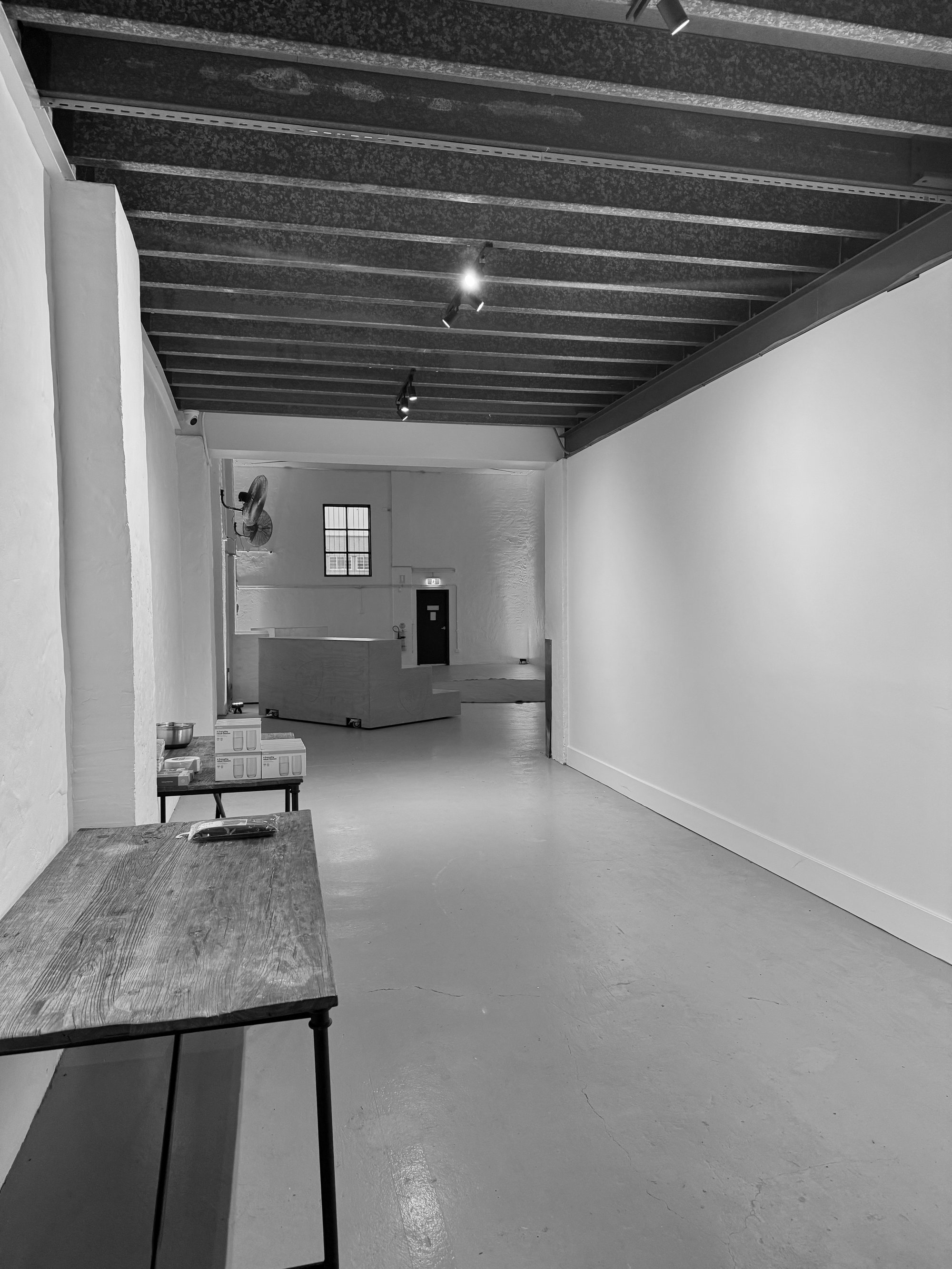 Interlude corridor, looking toward the main hall
